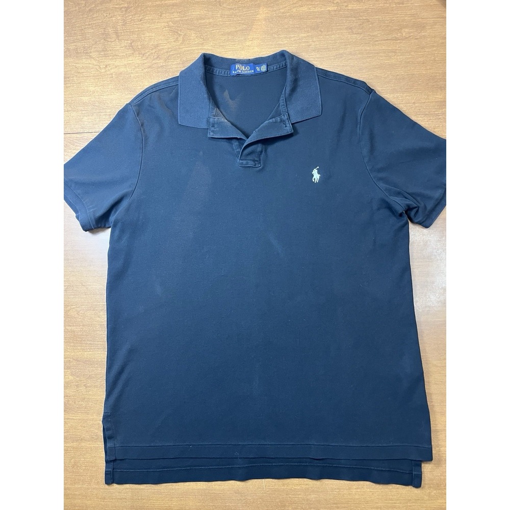 Polo Ralph Lauren Polo Shirt Mens XL Black Classic Fit Short Sleeve Stretch Pony